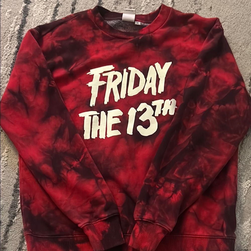 Friday the 13th Red Tie-Dye Sweatshirt